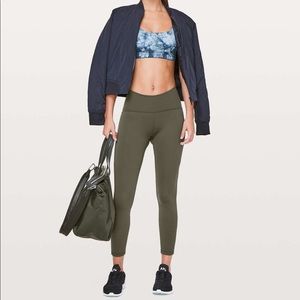 Lululemon Train Time Leggings 25” in Dark Olive